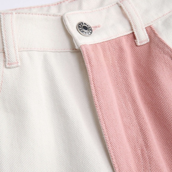 Abstract Color Block Pink Pants - Picture 3 of 6